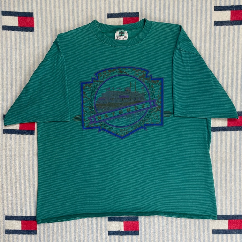 Vintage Natchez Steamboat New Orleans tourist short sleeve tee shirt